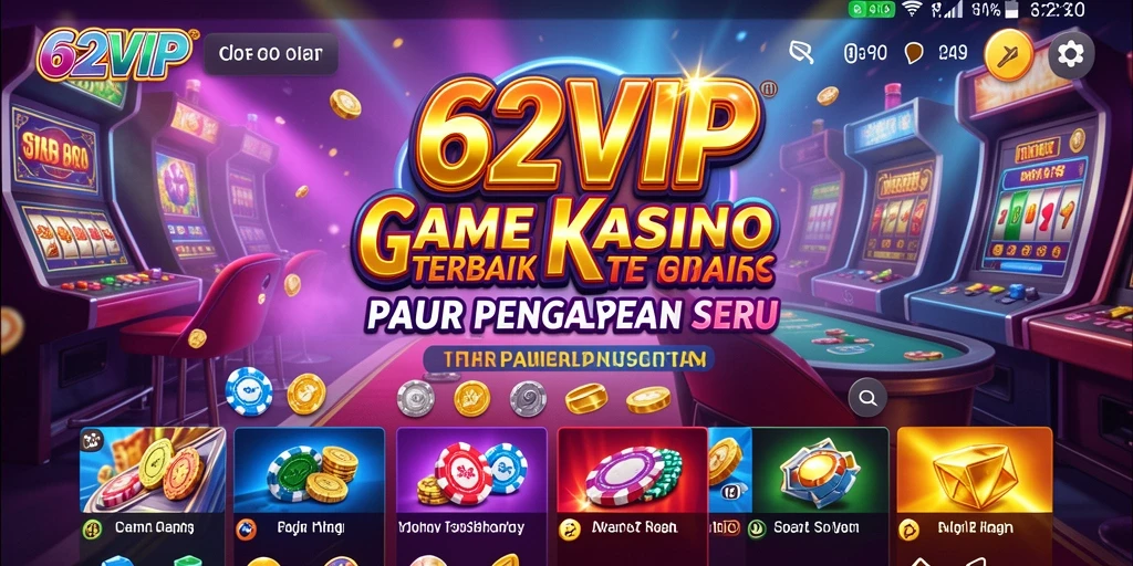 Tampilan menarik dari gameplay Kasino di 62VIP.