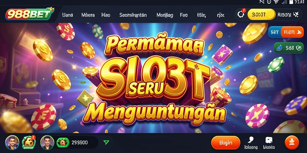 Tampilan menarik dari gameplay slot 988BET yang penuh warna.