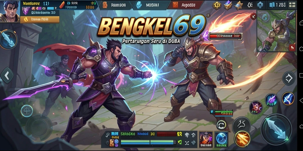Tampilan seru pertarungan di arena BENGKEL69