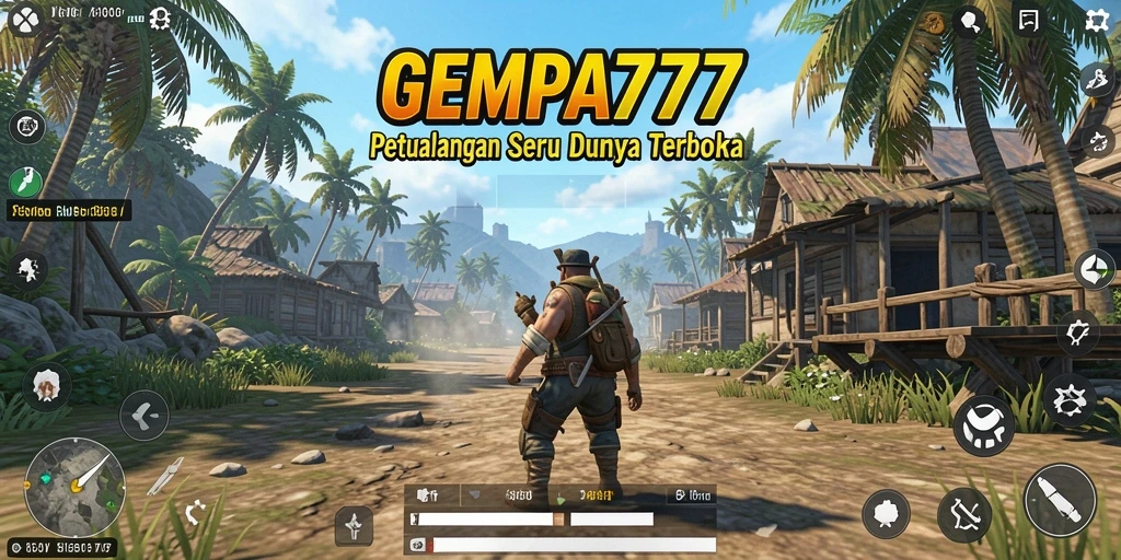 Screenshot gameplay eksplorasi dunia terbuka GEMPA777.