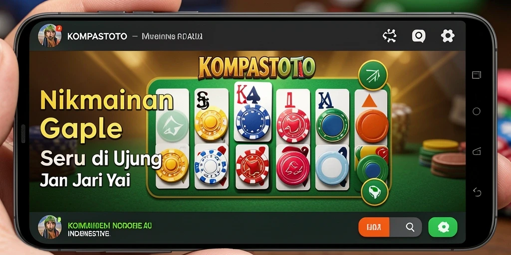 Screenshot gameplay menampilkan keseruan permainan Gaple di KOMPASTOTO.