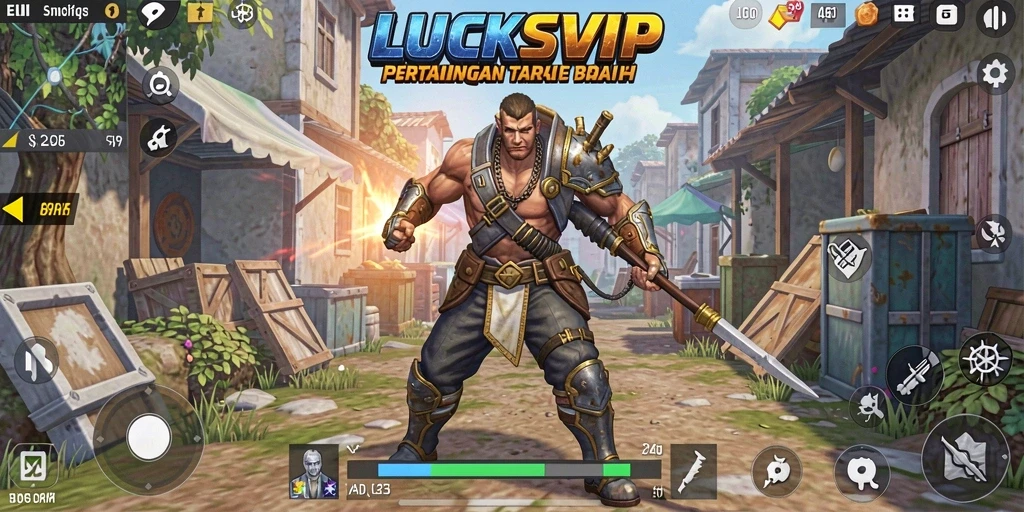 Gameplay seru dan mendebarkan di LUCKSVIP Battle Royale.