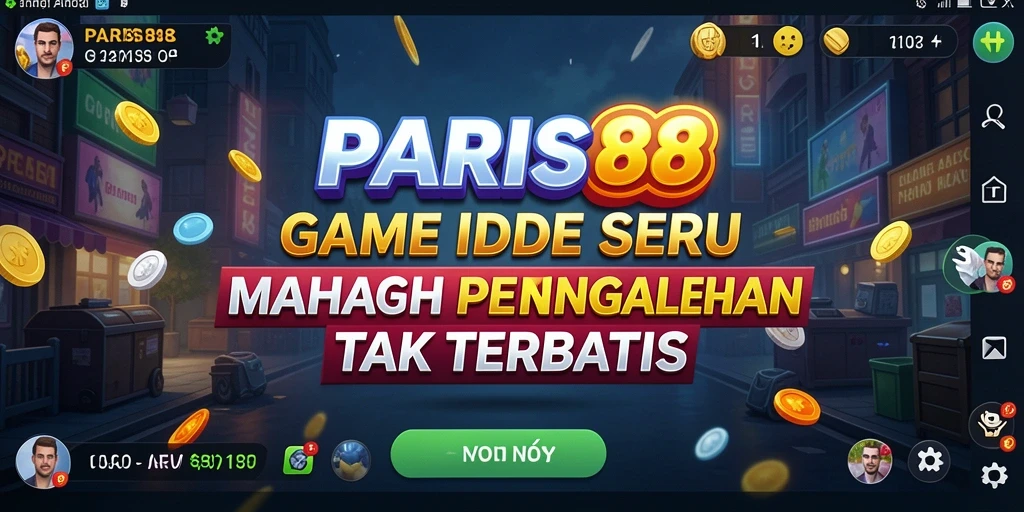 Screenshot utama PARIS88 menampilkan gameplay Idle yang mengasyikkan dan dinamis.