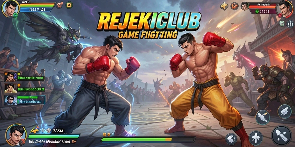 Screenshot gameplay <strong>REJEKICLUB</strong> menampilkan pertarungan epik dan aksi mendebarkan.