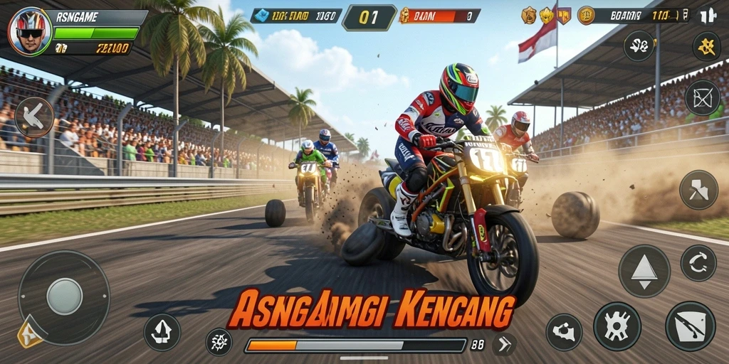 Tampilan gameplay balap yang seru dan mendebarkan di RSNGAME.
