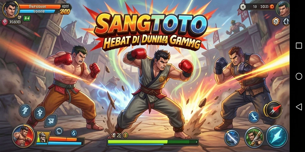 Screenshot menunjukkan pertarungan seru dalam SANGTOTO dengan grafis yang menawan.
