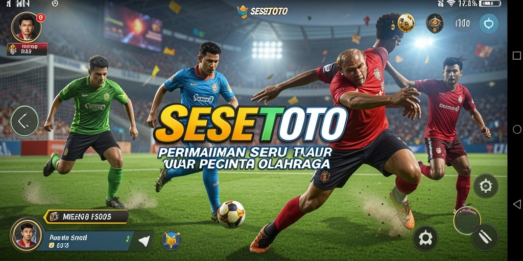 Screenshot SESETOTO menampilkan aksi permainan olahraga yang mendebarkan.