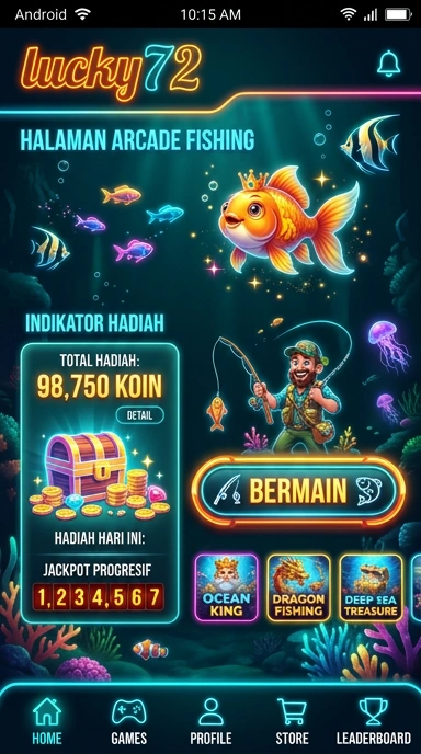 Screenshot aplikasi lucky72 dengan berbagai kategori aplikasi yang tersedia.
